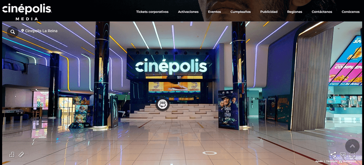 Proyecto destacado: tour virtual Cinépolis